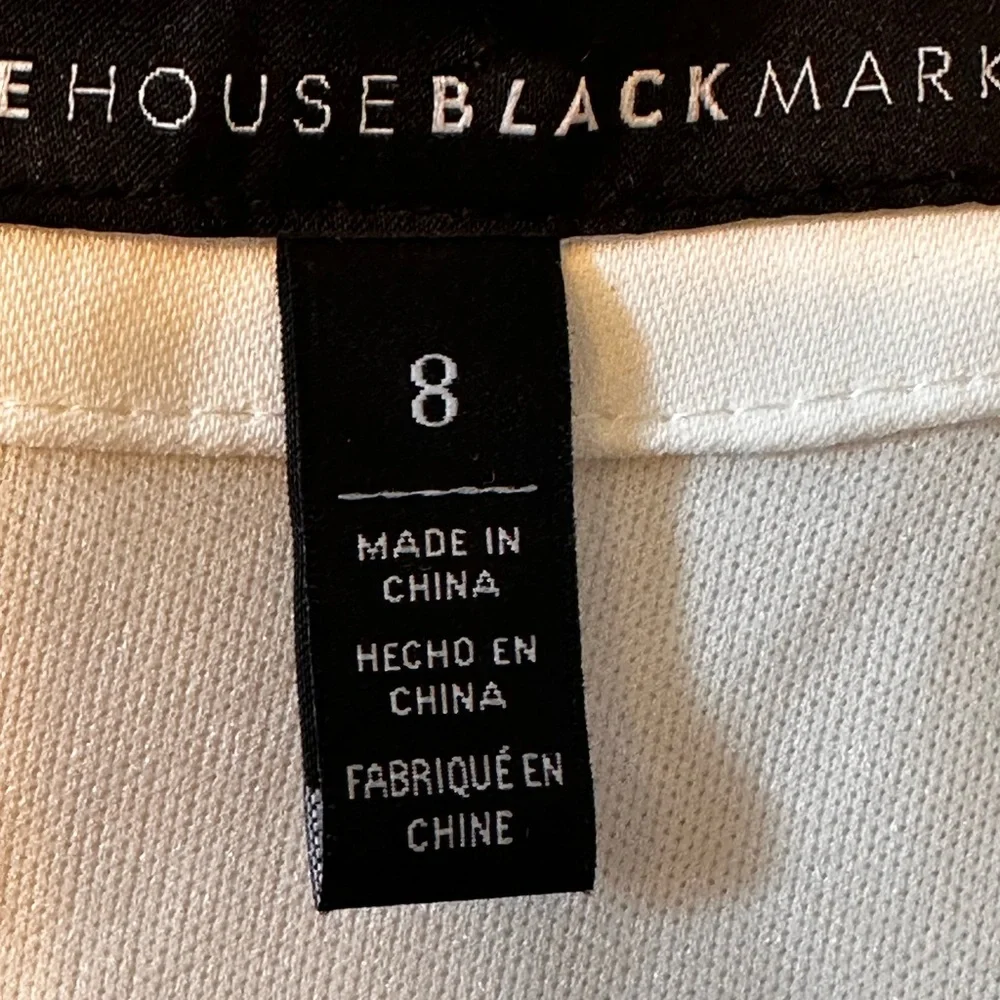 White House‎ Black Market NWOT Size 8 White belted short sleeve Jumpsuit